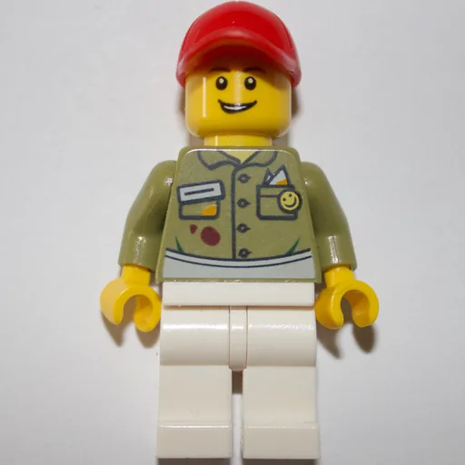 Olive Green Torso (White Legs, Red Cap)