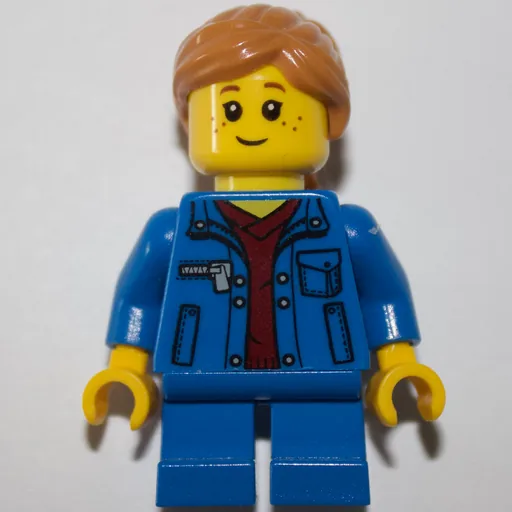 Kid (Blue Torso, Blue Legs, Medium Nougat Hair)