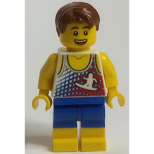 White Torso (Blue/Yellow Legs, Reddish Brown Hair)