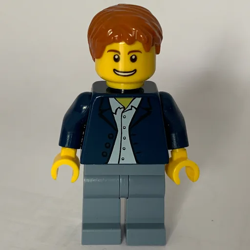 Man (Open Dark Blue Jacket, Sand Blue Legs, Dark Orange Hair)
