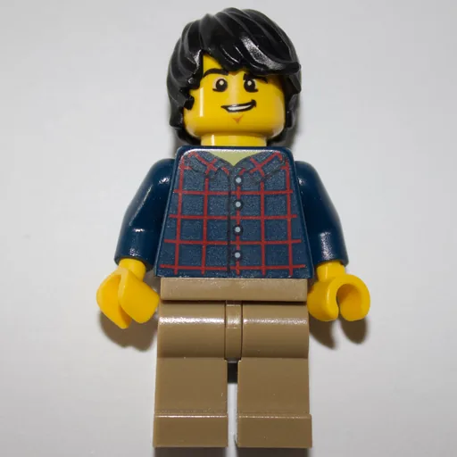 Dark Blue Torso (Dark Tan Legs, Black Hair)
