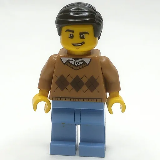 Medium Nougat Torso (Medium BLue Legs, Black Hair)