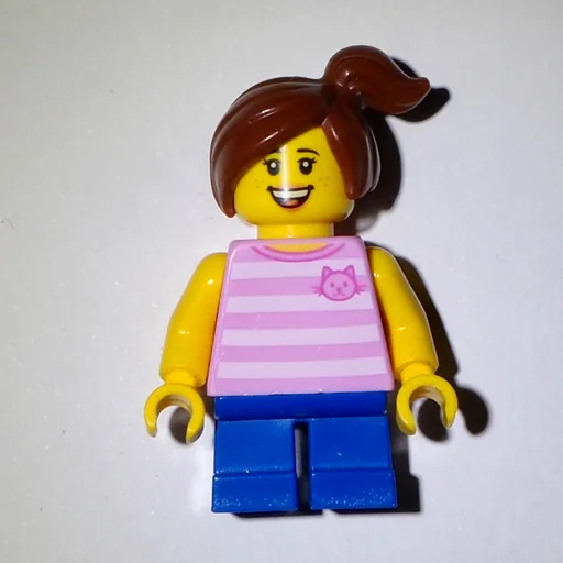 Bright Pink Hair (Blue Legs, Reddish Brown Hair)