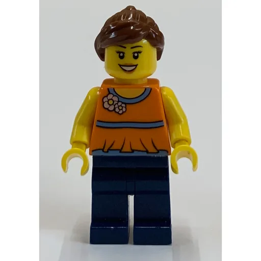 Orange Torso (Dark Blue Legs, Reddish Brown Hair)