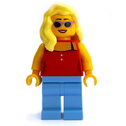 Red Torso (Medium Blue Legs, Bright Light Yellow Hair)