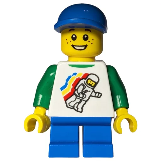 Kid (White Torso, Blue Legs, BLue Cap)