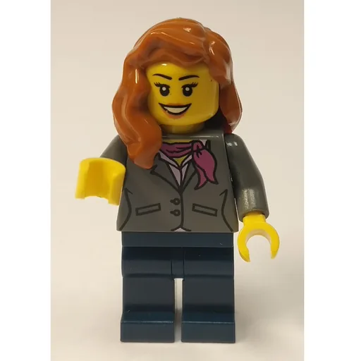 Dark Bluish Grey Torso (Dark Blue Legs, Dark Orange Hair)