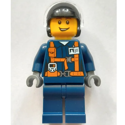 Pilot (Dark Blue Torso, Dark Blue Legs, Black Helmet)