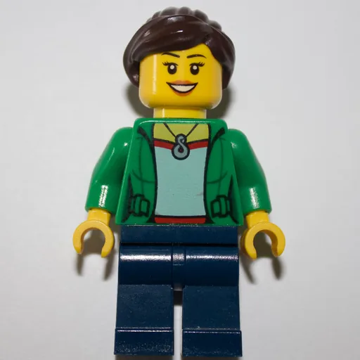 Green Torso (Dark Blue Legs, Dark Brown Hair)