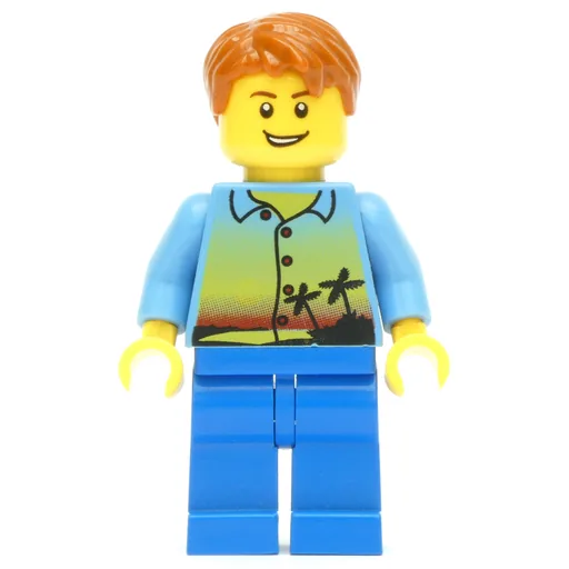 Medium Blue Torso (Blue Legs, Dark Orange Hair)