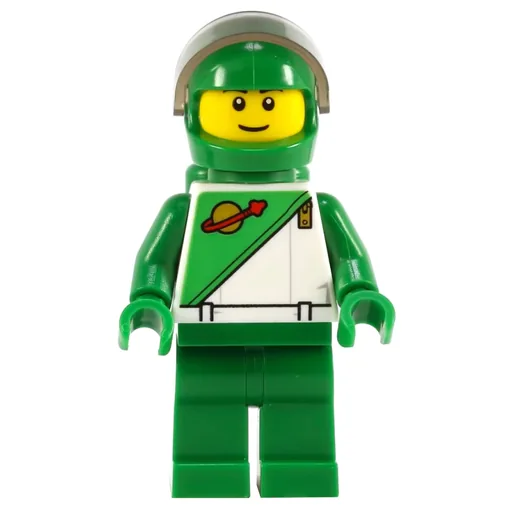 Futuron Spaceman (Green with Airtanks and Trans-Brown Visor (LEGO Store Statue))