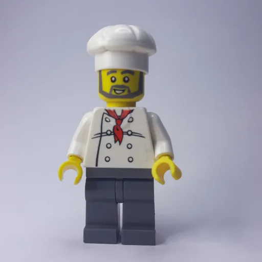 Chef (Red Neckerchief, Dark Bluish Gray Legs, Beard)