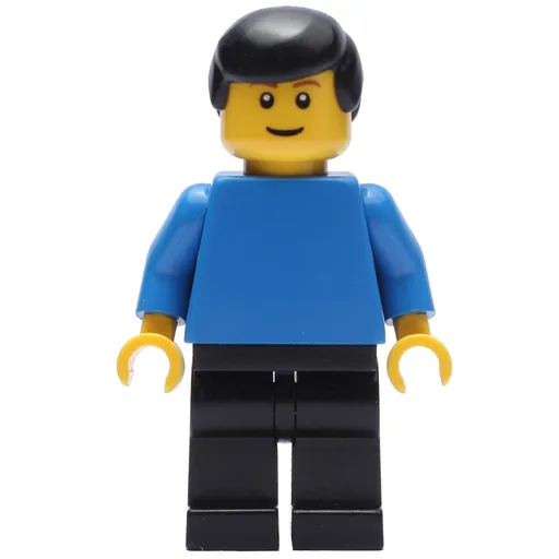 Blue Torso (Black Legs, Black Hair)