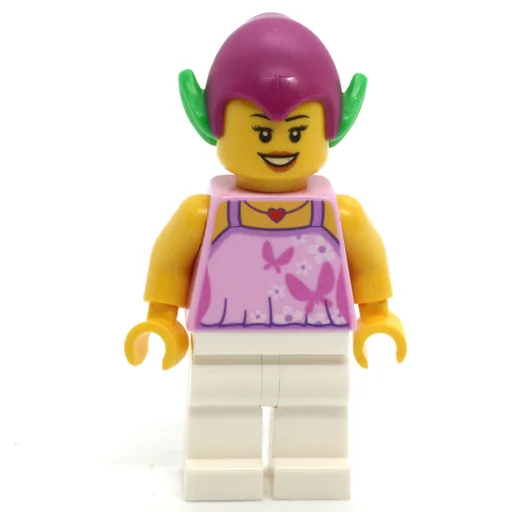 Goblin (Bright Pink Torso, White Legs, Magenta Hat)