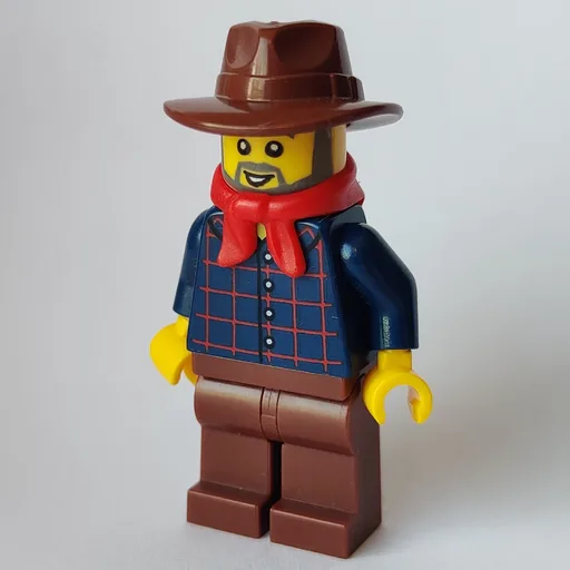 Dark Blue Torso (Reddish Brown Legs, Reddish Brown Hat)