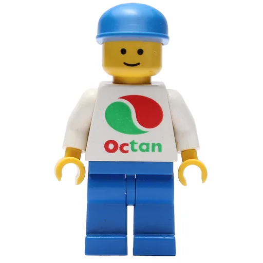 White Torso Octan (Blue Legs, Blue Cap)