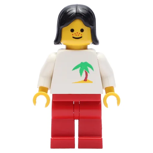 White Torso (Red Legs, Black Hair, Freckles)