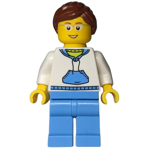 White Torso (Medium Blue Legs, Reddish Brown Hair)