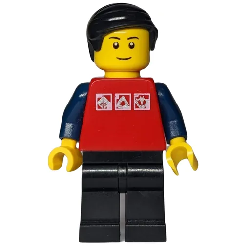 Red Torso (Black Legs, Black Hair)