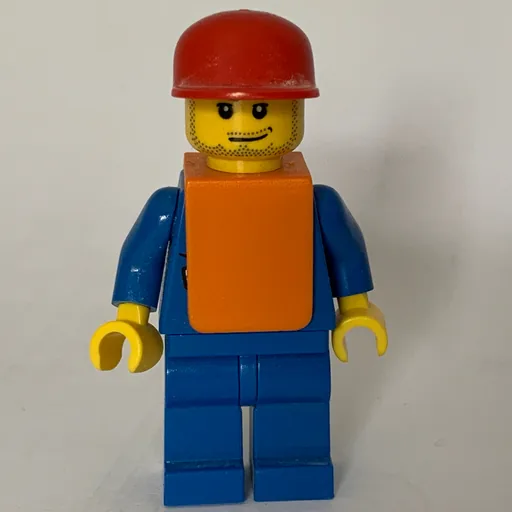 Ground Crew (Blue Suit with Tie and Plane Logo, Red Cap, Orange Vest, Stubble)