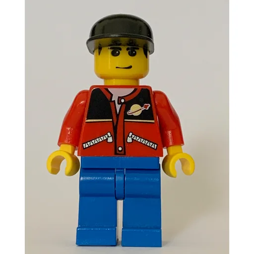 Man (Red Jacket with Classic Space Logo, Black Cap)