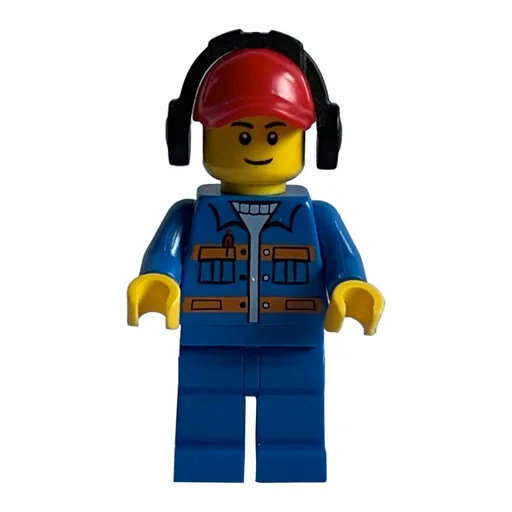 Ground Crew (Blue Jacket with Orange Stripes, Red Cap with Ear Defenders)