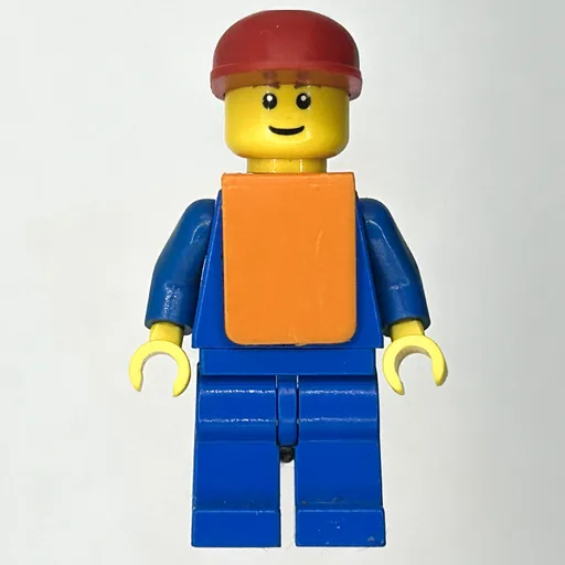 Ground Crew (Blue Suit with Tie and Plane Logo, Red Cap, Orange Vest)