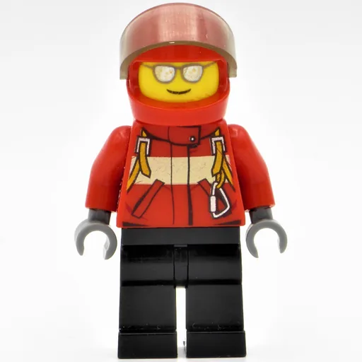 Pilot (Red Jacket with Straps, Red Helmet with Visor, Silver Sunglasses)