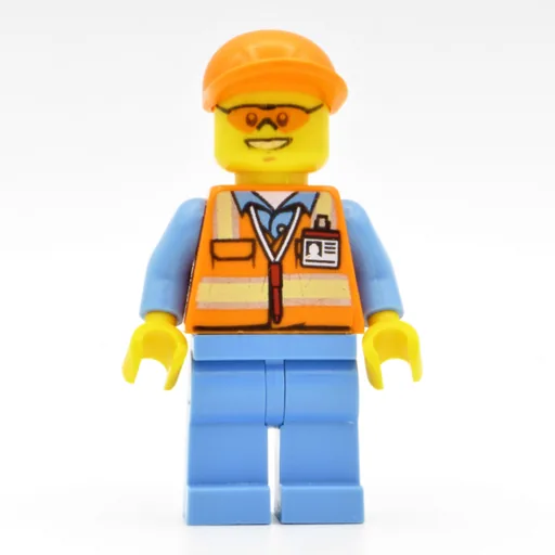 Ground Crew (Orange Safety Vest, Medium Blue Legs, Orange Cap, Orange Safety Glasses)