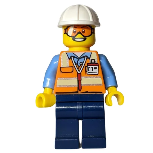 Ground Crew (Orange Safety Vest, Dark Blue Legs, White Hard Hat, Orange Safety Goggles)