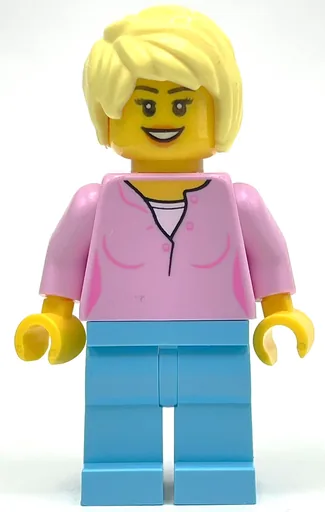 Woman (Bright Pink Top, Medium Azure Legs, Bright Light Yellow Hair)