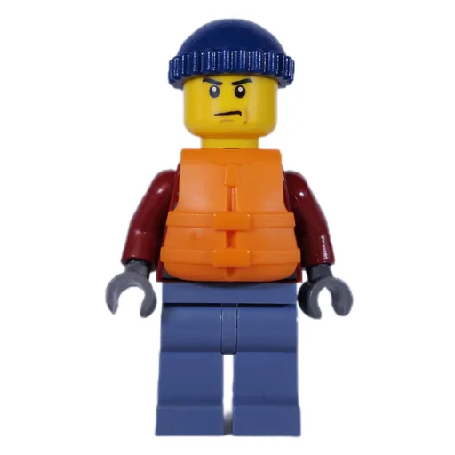 Marine Explorer (Dark Red Jacket, Sand Blue Legs, Dark Blue Hat, Orange Life Vest)