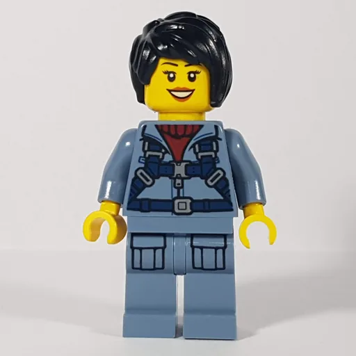 Marine Explorer (Woman, Sand Blue Jumpsuit, Black Hair)