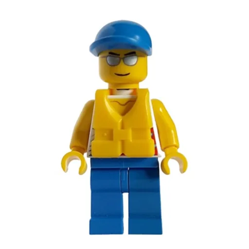 Man (White Tank Top with Windsurfer, Blue Legs, Blue Cap, Silver Sunglasses)