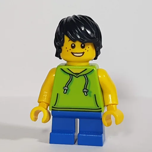 Boy (Lime Hoodie, Short Blue Legs, Black Hair)