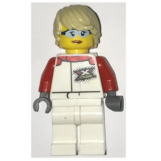 Racer (Woman, White and Red Jumpsuit, Tan Hair, Safety Glasses)