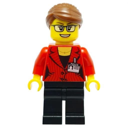 Woman (Red Jacket, Black Legs, Reddish Brown Hair)