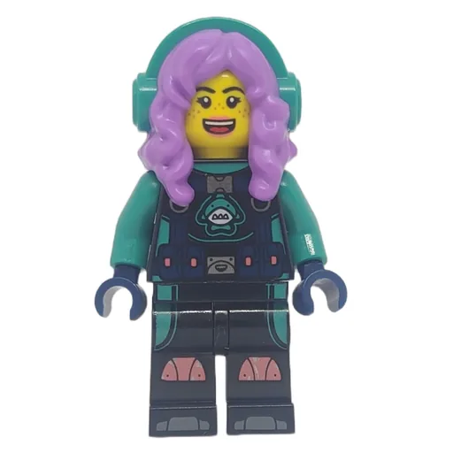 Parker L. Jackson (Black Top, Medium Lavender Hair with Headphones)