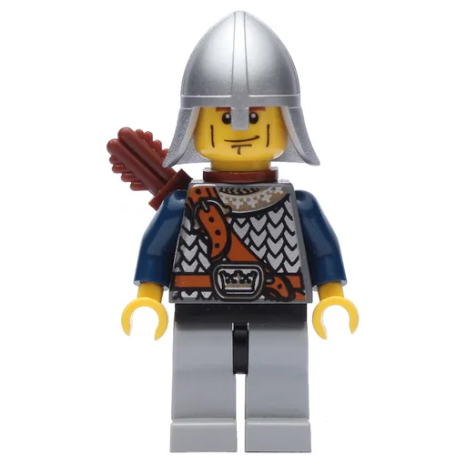 Knight (Archer with Metallic Silver Helmet, and Quiver, Cheek Lines)