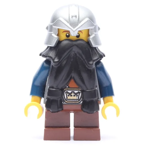 Dwarf (Black Beard, Metallic Silver Helmet)
