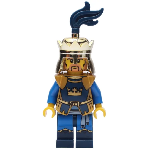 King (Dark Blue, Gold Armor and Crown with Dark Blue Plume)