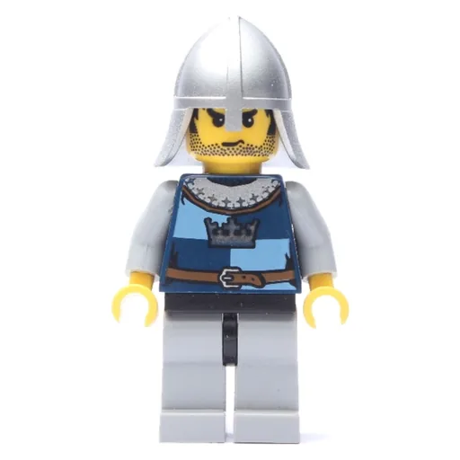 Knight (Dark Blue, Helmet, Stubble and Printed Hair)
