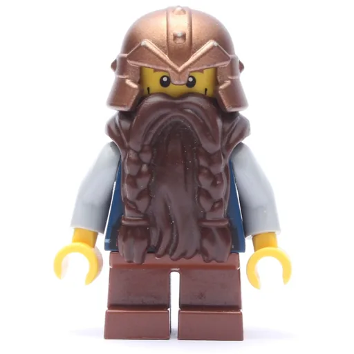 Dwarf (Dark Brown Beard, Copper Helmet, Cheek Lines)