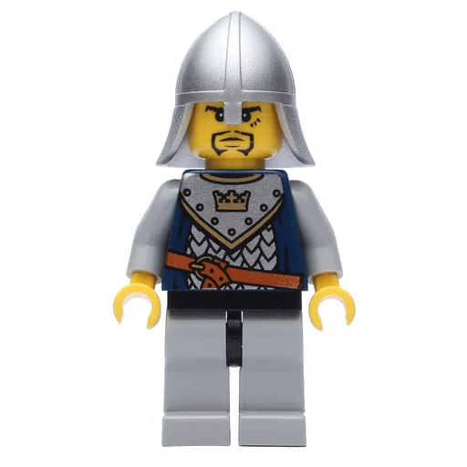 Knight (Dark Blue, Helmet, Goatee Beard and Printed Hair)