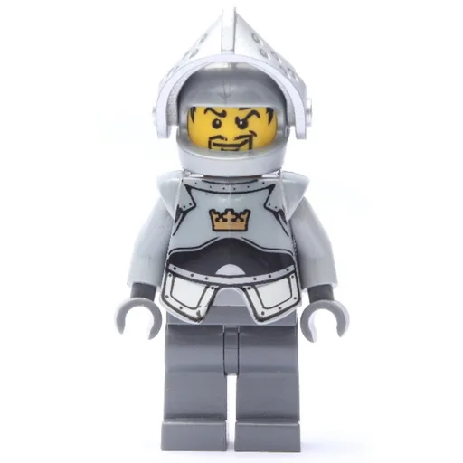 Knight (Gray, Armor, Helmet with Visor)