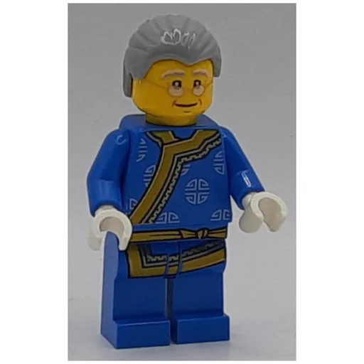 Man (Blue Robe, Light Bluish Gray Hair, Glasses)