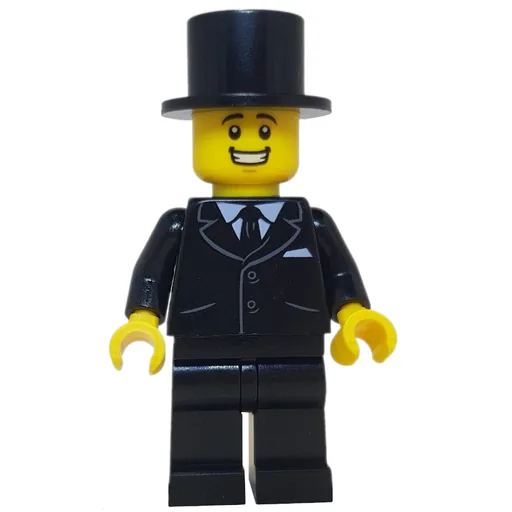 Groom (Black Suit with Tie, Top Hat)