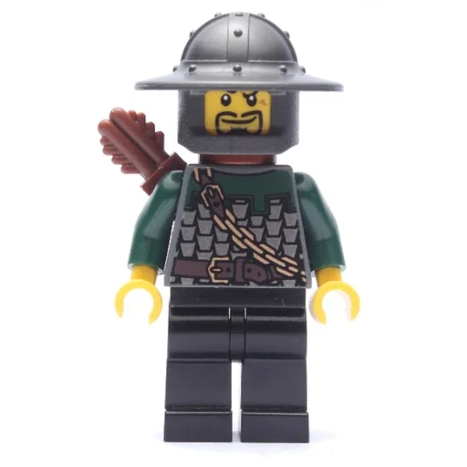 Dragon Knight (Archer, Dark Green, Wide Brim Helmet, Quiver, Goatee Beard)