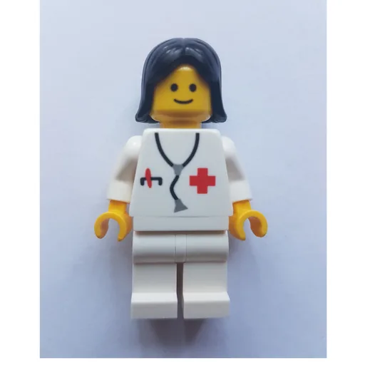 Doctor (White Torso and Legs, Black Hair Female (3626c Head))