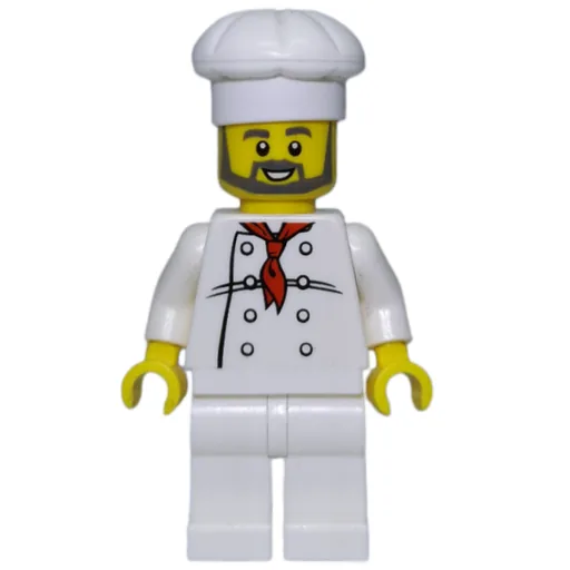 Chef (White Torso, White Legs, White Hat, Grey beard)